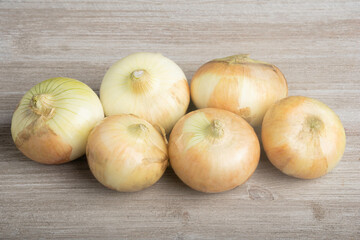 Authentic White Sweet Southern Onions On A White Panel Board