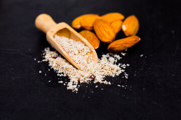 Tasty and nutritious almonds in whole and ground form