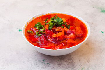 Closeup of a delicious traditional Ukrainian dish