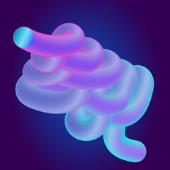 Abstract snake blend neon colour