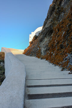Serifos, Cyclades islans,Greece: the staircase of the Agios Athanasios church