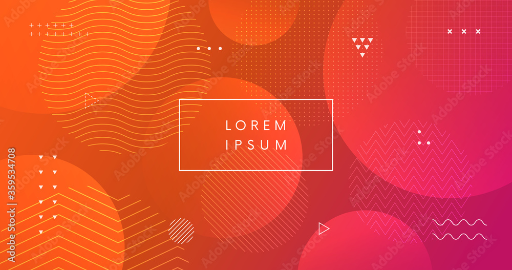 Aufkleber Minimal geometric background. Trendy abstract gradient backdrop vector design.