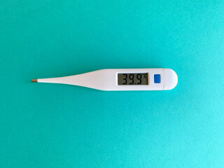 Thermometer in blue background