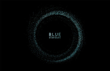 Abstract shiny color blue gold sequins wave design element