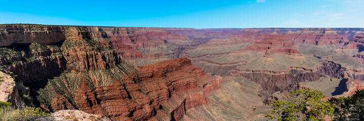 The Colorado River meanders through the Grand Canyon as viewed from Hopi Point on the South rim