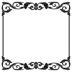 Classical baroque vector of vintage element for design. Decorative design element filigree calligraphy vector. You can use for wedding decoration of greeting card and laser cutting.