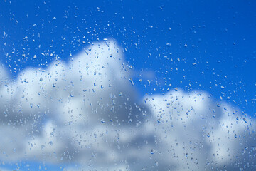 Fototapeta Krople deszczu na oknie obraz