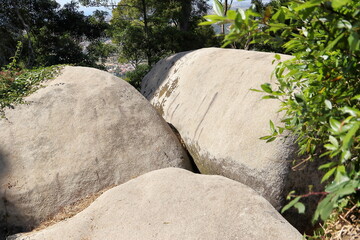 Big rocks in the garden path, Sintra, Portugal