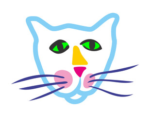 Vector illustration of funny cat