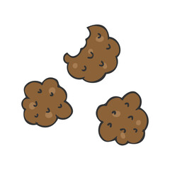 Vector illustration of falafel pieces
