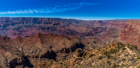 The Grand Canyon and Colorado River from the Desert view