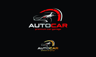 Auto Car Garage Premium Concept Logo Design