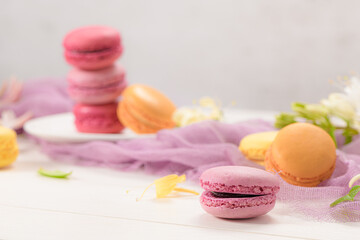 French sweet macarons