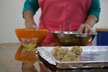 Cookies on a baking sheet
