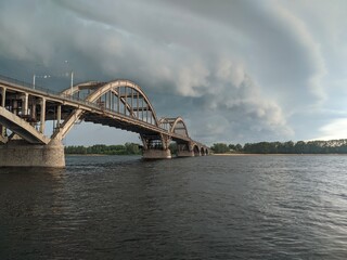 Rybinsk bridge over the river