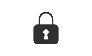 Lock icon, security symbol. Padlock pictogram.