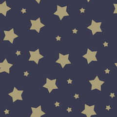 Stars seamless pattern. Backdrop texture for Christmas design. Continuous background.