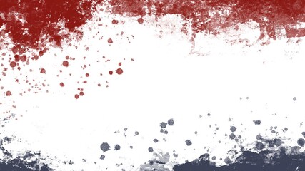 Red-white blue striped spotted wallpaper for the Independence Day of America on July 4th. Textural retro grunge digital art rectangular horizontal background. For banners, poster, advertising, mailing