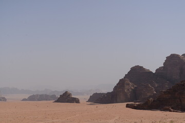 Fototapeta na wymiar desert landscape in jordan