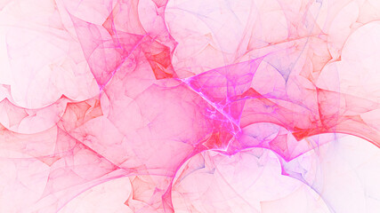 3D rendering abstract white fractal light background