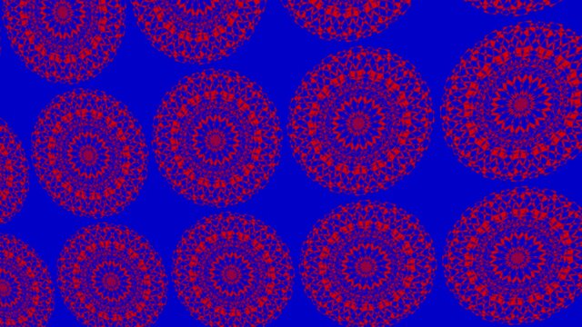 Color pattern with geometric shapes on a minimal black background, horizontally and vertically inclined, initially from the left then moving to the right, composed of geometric shapes.