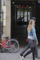 Fototapeta na wymiar Biking in the city