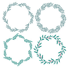 Illustration of an abstract wreathes