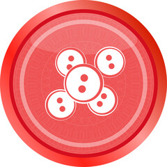 abstract icon on glossy web button . Flat sign isolated on white