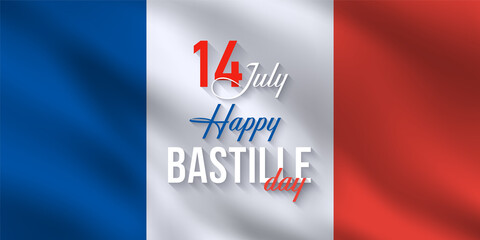 Happy France Bastille day card