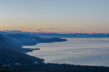 sunrise in lake Tahoe