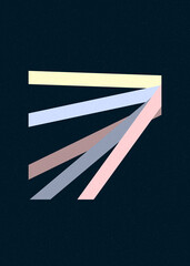 Cream color Crossing lines generativeart style colorful illustration