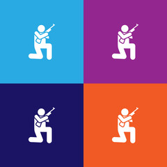 war, action, soldier, gun man pictogram icon. Signs and symbols can be used for web, logo, mobile app, UI, UX