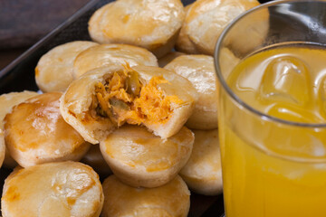 Empada Brazilian snack. pie with chicken