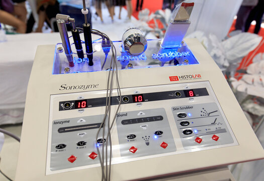 BEIJING, CHINA-JULY 29, 2017: A HISTOLAB equipment is on display during the China International Diet & Beauty Exhibition (CIDBE)