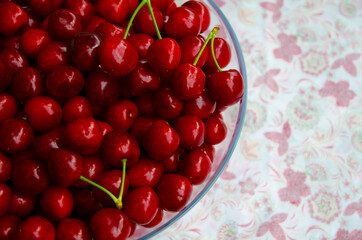 Sweet cherries as a background