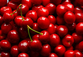 Sweet cherries as a background