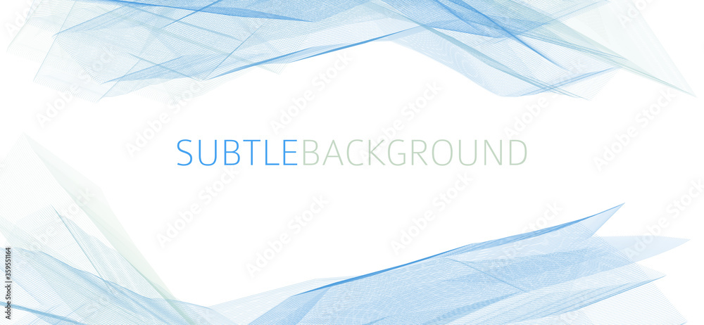Poster Subtle background with light blue thin lines. Minimal vector graphics