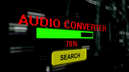 Fototapeta na wymiar Search for audio converter progress bar