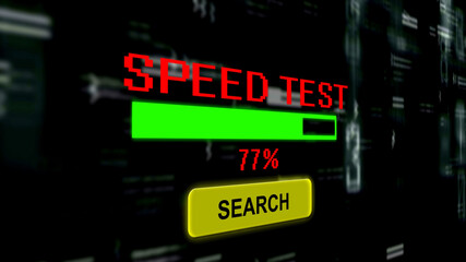 Search for speed test  progress bar