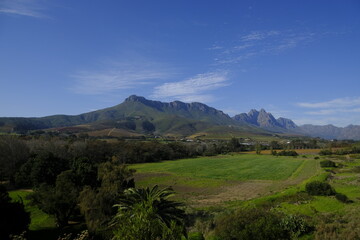 Naklejka premium Stellenbosch mountain range.