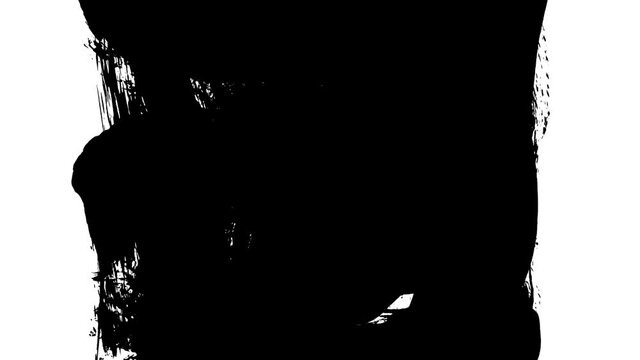 Animation grunge - brush stroke. Abstract hand - painted element. Grunge brush strokes animation. Underline and border design. Seamless looping background.