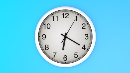 clock on a white and blue background