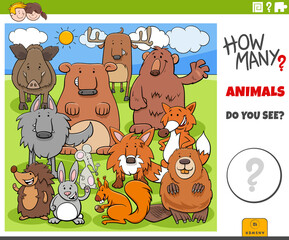 how many animals educational game for children