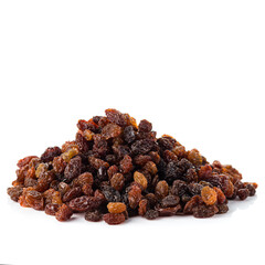 dried raisins grapes isolated on a white background