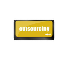 outsourcing word button on computer keyboard key