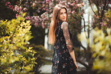 sexy young model in nature