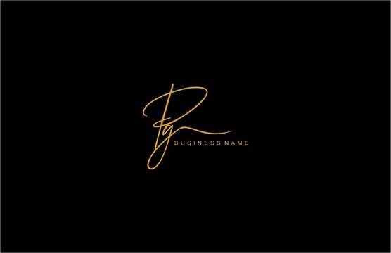 PG Letter Logo Manual Elegant Minimalist Signature