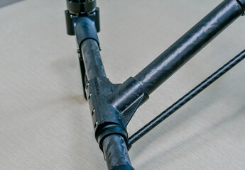Holding clap on and landing gear arm of disassemble unmanned aerial vehicle