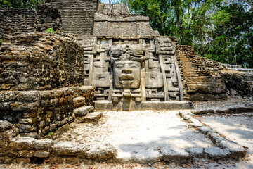 Lamanai Temple Mayan Ruins in Belize.