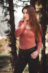 beautiful model on the city streets